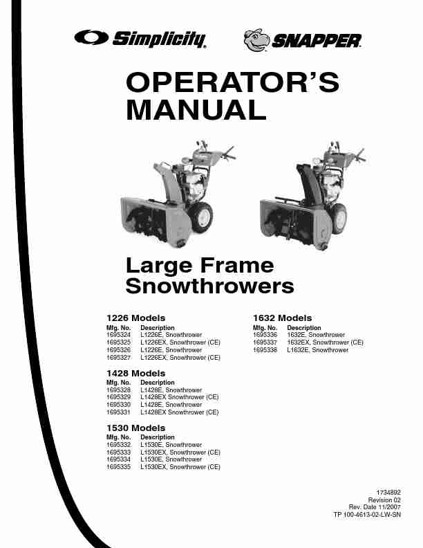 Snapper Snow Blower L1530E-page_pdf